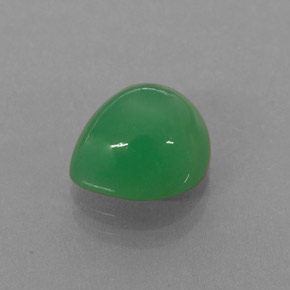 Crisoprásio verde natural 2,68ct, formato de pêra, translúcido