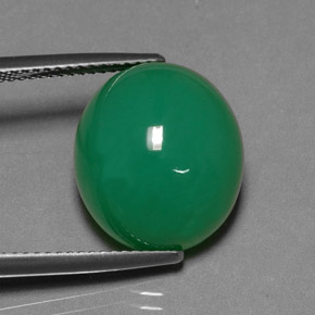 Crisoprásio Verde Natural 12.49ct, Corte Oval, Translúcido