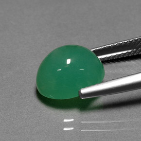 Crisoprásio Verde Natural 4.53ct, Corte Oval, Translúcido