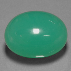Crisoprásio verde natural 22,23ct, corte oval, translúcido