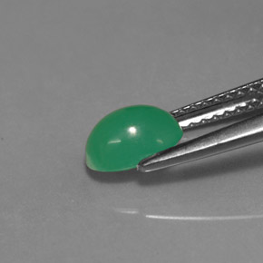 Crisoprásio Verde Natural 0.92ct, Corte Oval, Translúcido