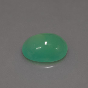 Crisoprásio verde natural 1,15ct, corte oval, translúcido