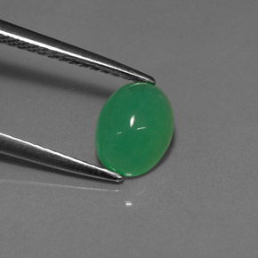 Crisoprásio Verde Natural 1.29ct, Corte Oval, Translúcido