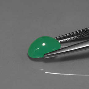 Crisoprásio Verde Natural 1.29ct, Corte Oval, Translúcido