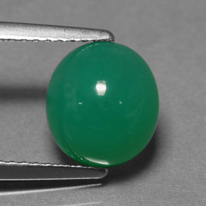 Crisoprásio verde natural 2,77ct, corte oval, translúcido