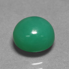 Crisoprásio verde natural 3,24ct, corte oval, translúcido