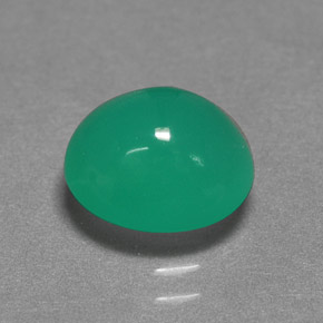 Crisoprásio verde natural 2,52ct, corte oval, translúcido