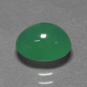 Crisoprásio verde natural 1,99ct, corte oval, translúcido