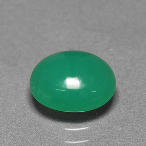 Crisoprásio verde natural 2,15ct, corte oval, translúcido