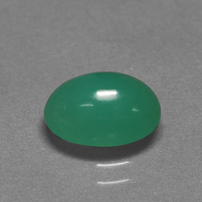 Crisoprásio verde natural 1,85ct, corte oval, translúcido