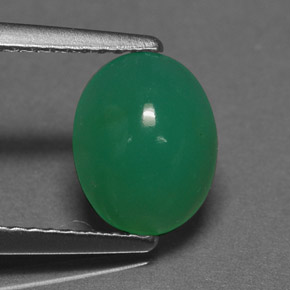 Crisoprásio Verde Natural 1,73ct, Corte Oval, Translúcido