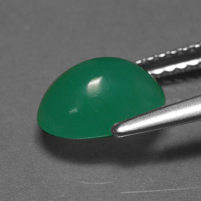 Crisoprásio Verde Natural 1,73ct, Corte Oval, Translúcido