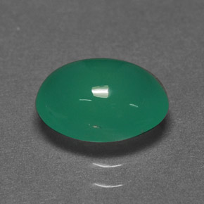 Crisoprásio verde natural 1,67ct, corte oval, translúcido
