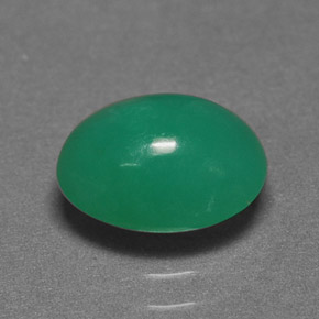 Crisoprásio verde natural 1,98ct, corte oval, translúcido