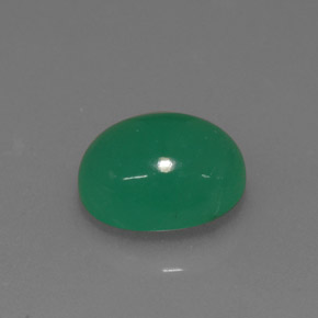 Crisoprásio verde natural 2,14ct, corte oval, translúcido