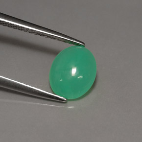Crisoprásio Verde Natural 1.21ct, Corte Oval, Translúcido
