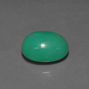 Crisoprásio verde natural 4,05ct, corte oval, translúcido