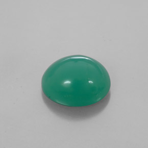 Crisoprásio verde natural 4,38ct, corte oval, translúcido