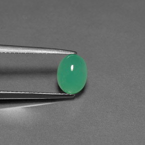Crisoprásio verde natural 1,57ct, transparente, transparente/translúcido