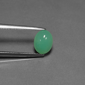 Crisoprásio verde natural 1,27ct, transparente, transparente/translúcido