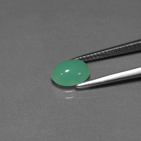 Crisoprásio verde natural 1,27ct, transparente, transparente/translúcido