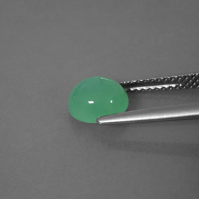 Crisoprásio verde natural 1,55ct, transparente, transparente/translúcido