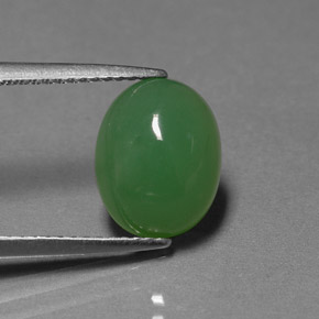 Crisoprásio verde natural 3,42ct, transparente, transparente/translúcido