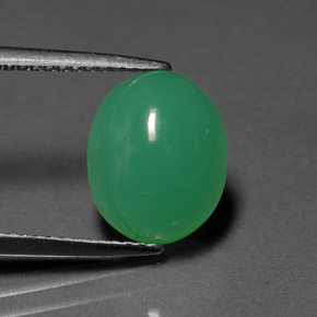 Crisoprásio verde natural 4,22ct, transparente, transparente/translúcido