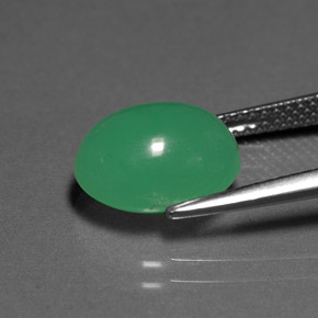 Crisoprásio verde natural 4,22ct, transparente, transparente/translúcido