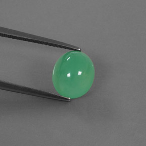 Crisoprásio verde natural 3,87ct, transparente, transparente/translúcido