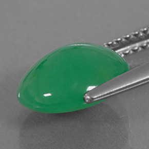 Crisoprásio verde natural 2,68ct, corte oval, translúcido