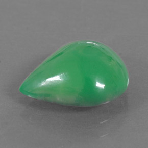 Crisoprásio verde natural 2,68ct, formato de pêra, translúcido