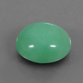 Crisoprásio verde natural 6,16ct, corte oval, opaco