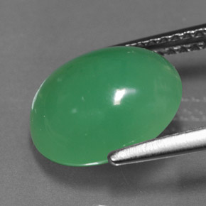 Crisoprásio verde natural 3,90ct, transparente, transparente/translúcido