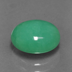 Crisoprásio verde natural 1,92ct, corte oval, translúcido