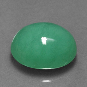 Crisoprásio verde natural 2,74ct, corte oval, translúcido