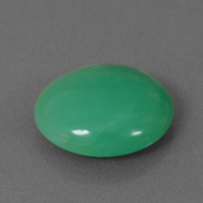 Crisoprásio verde natural 2,78ct, corte oval, opaco