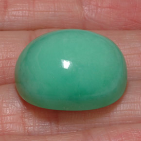Crisoprásio verde natural 39,50ct, corte oval, opaco