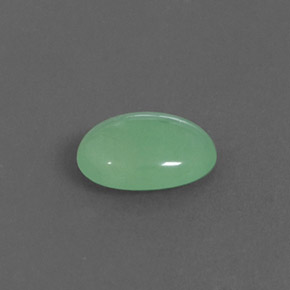 Crisoprásio verde natural 1,67ct, corte oval, translúcido