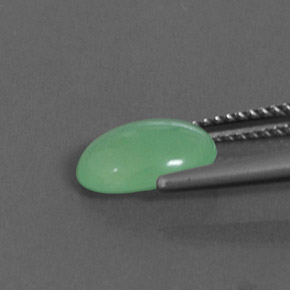 Crisoprásio verde natural 1,67ct, corte oval, translúcido
