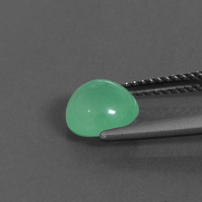Crisoprásio verde natural 1,74ct, transparente, transparente/translúcido