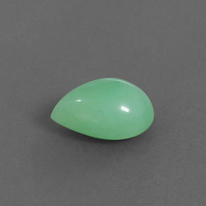 Crisoprásio verde natural 2,13ct, formato de pêra, opaco