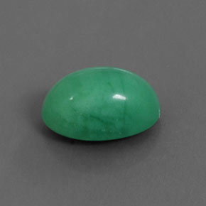 Crisoprásio verde natural 5,69ct, corte oval, opaco