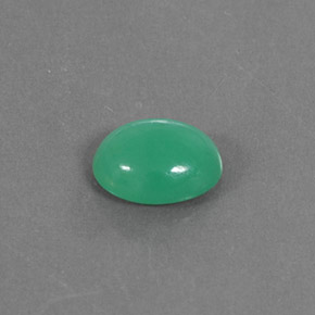 Crisoprásio verde natural 1,80ct, corte oval, opaco