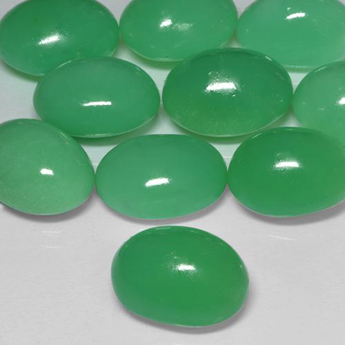 Crisoprásio Verde amarelado Natural 4.95ct, oval, Opaco