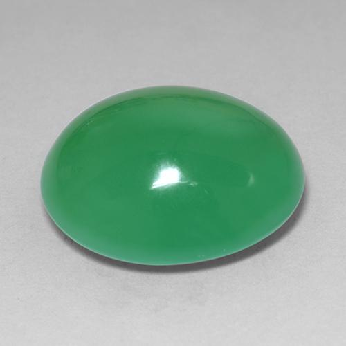 Crisoprásio verde natural 11,12ct, corte oval, opaco