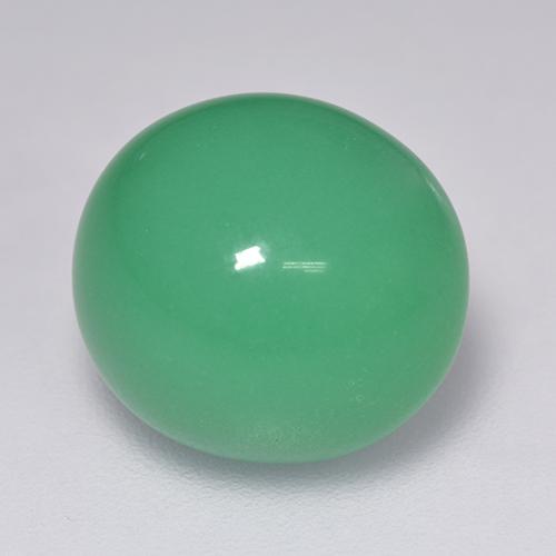 Crisoprásio Verde médio Natural 7.63ct, Corte Oval, Opaco
