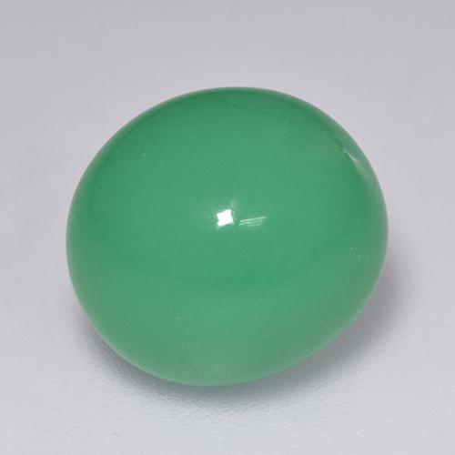 Crisoprásio Verde médio Natural 7.63ct, Corte Oval, Opaco