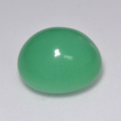 Crisoprásio Verde médio Natural 7.63ct, Corte Oval, Opaco