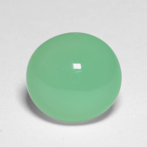 Crisoprásio Verde Trevo Claro Natural 6.91ct, Corte Oval, Translúcido